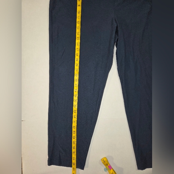 New Eileen Fisher Womens Slim Ankle Crepe Pants Size 2X Made In USA Navy Blue - Picture 4 of 13
